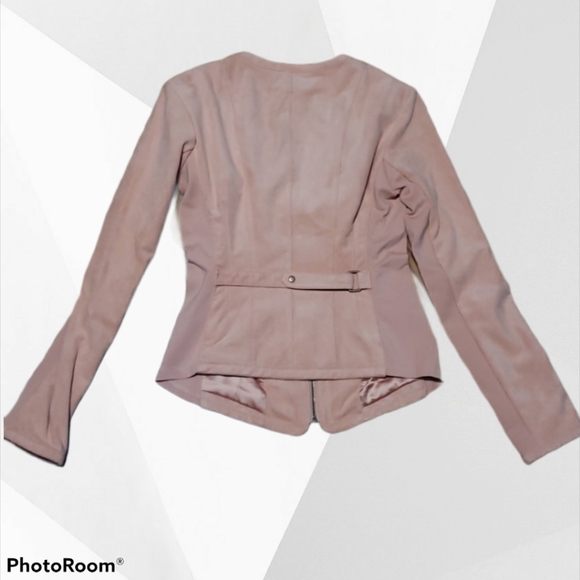 Womens 2 suede salmon GILI zippered jacket top - Picture 2 of 8